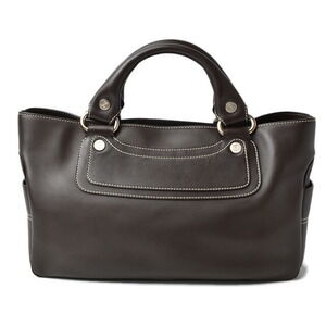 Celine Boogie Bag Handbag Blason Leather Black